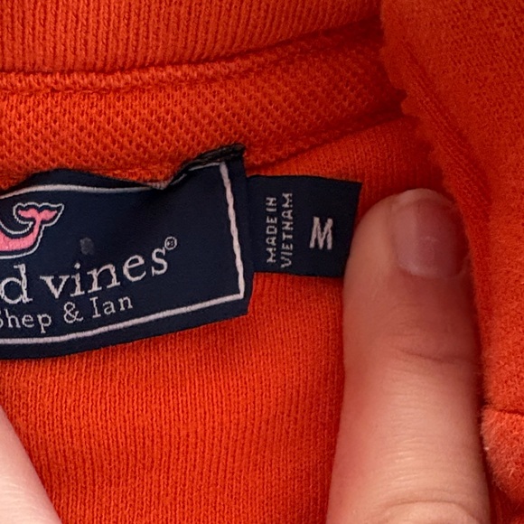 Vineyard vines Orange Quarter-Zip Pullover - Picture 4 of 5